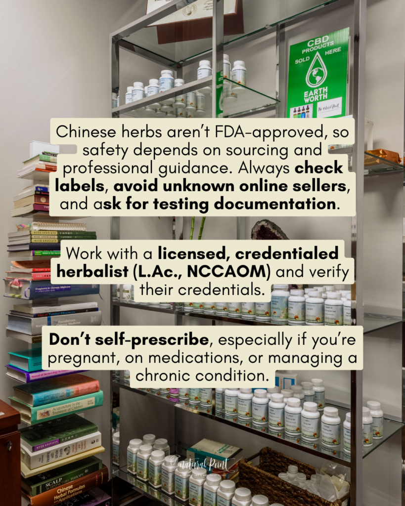 Houston herbalist consultation Chinese herb safety Natural Point Acupuncture Meyerland